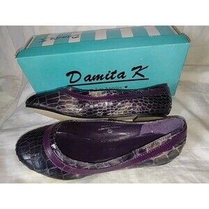 Vintage Damita K Los Angeles Jackie 10 Purple Shoes Size 7.5